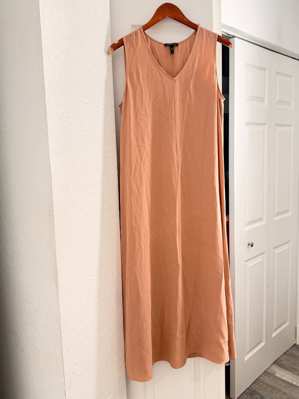Eileen Fisher Silk Sleeveless Midi Dress